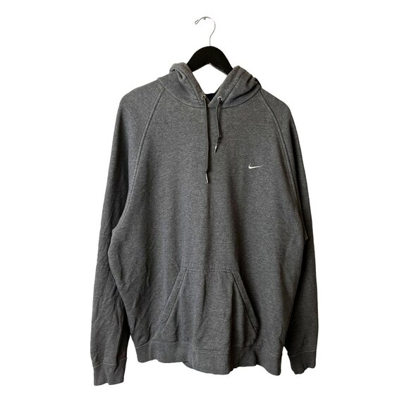 Nike Hoodie Vintage Y2K Gray XL Embroidered Pullover Unisex - Picture 2 of 10